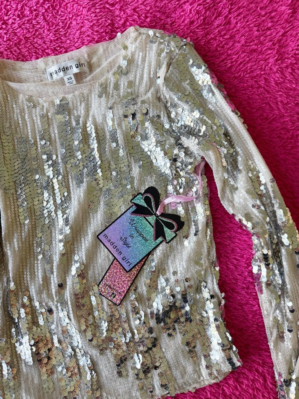 Sequined long sleeve top - NWT